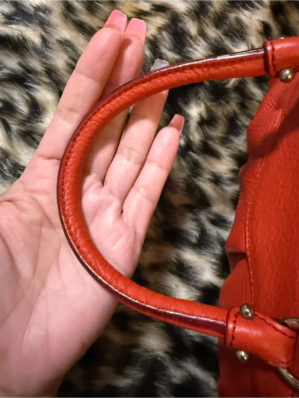 Salvatore Ferragamo Mini Red Pebble Leather Satchel Crossbody